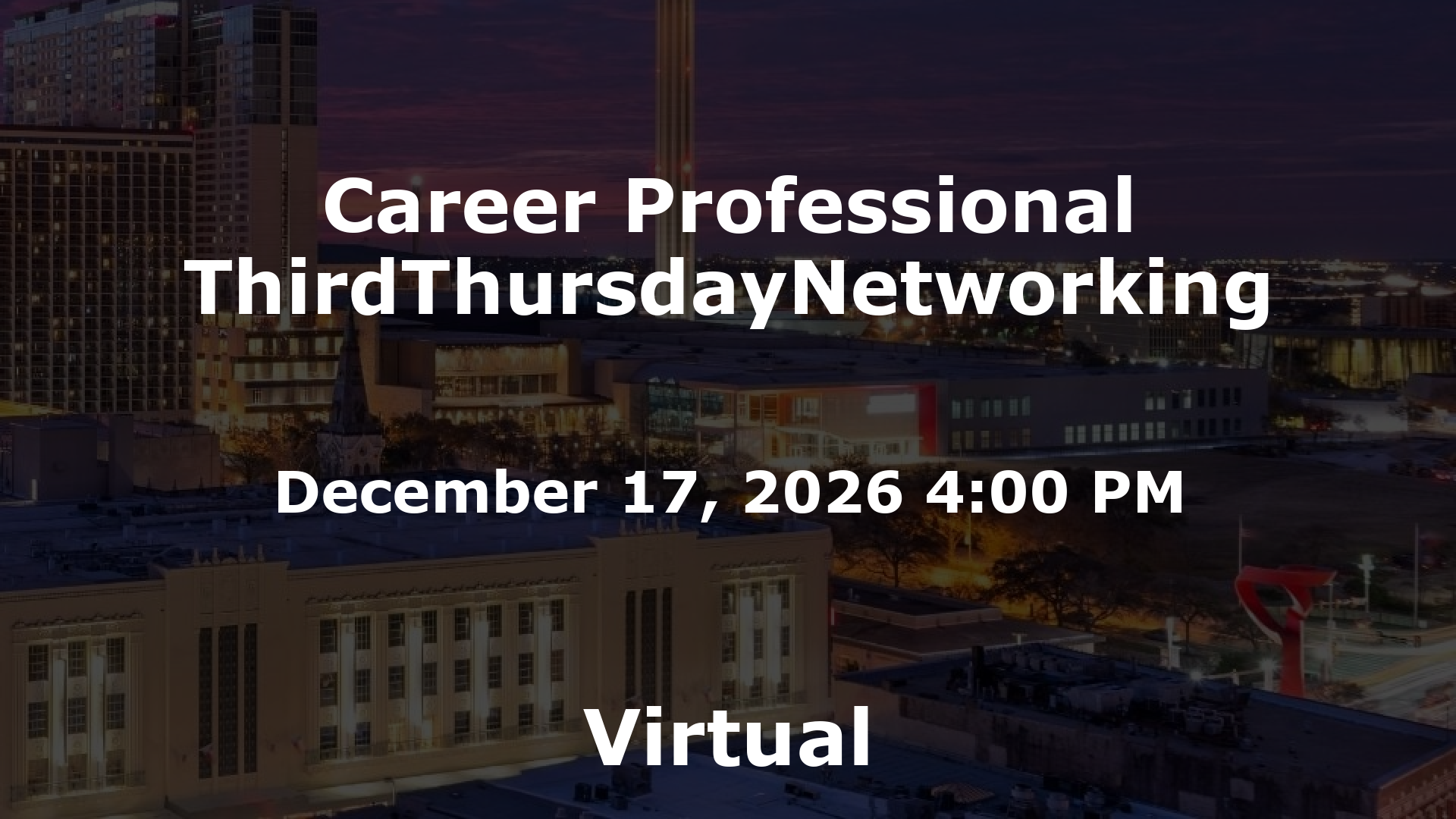 Career Professional ThirdThursdayNetworking  event image